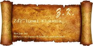 Zólyomi Klaudia névjegykártya